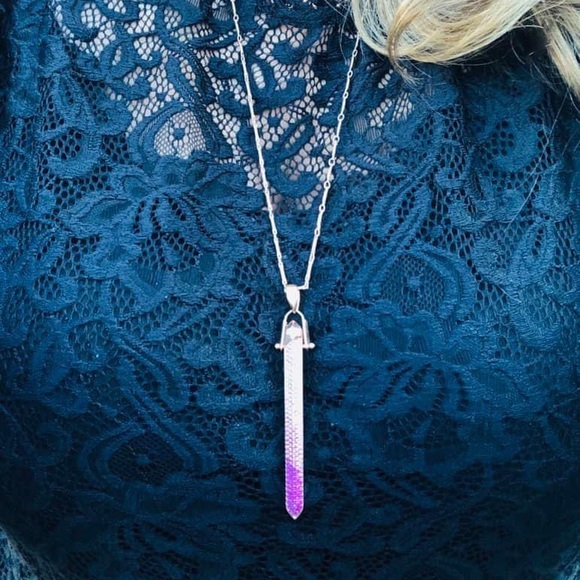 Stella & Dot Rebel Pendant Pink Ombré Swarovski - Picture 3 of 4